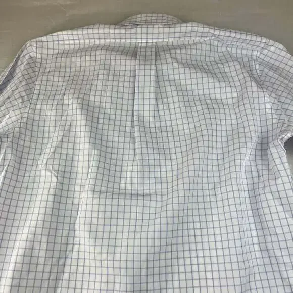 Brooks Brothers Regent Mens Size 17.5 32/33 White Purple Plaid Non Iron - Picture 4 of 11